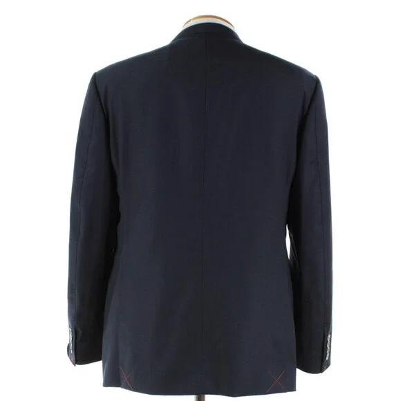 Cardinal of Canada NWT 100% Wool Sport Coat Size 43L US In Solid Navy Blue